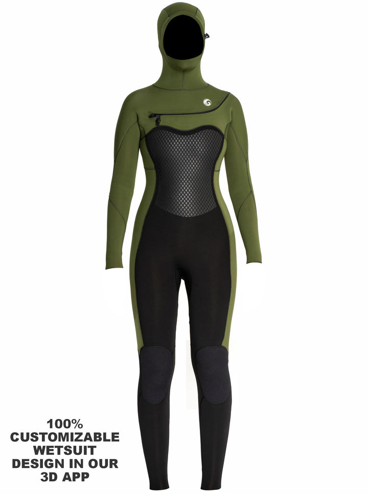 Women's Hooded Full Custom Wetsuit